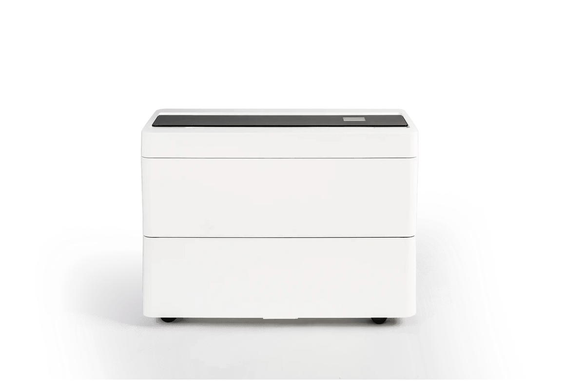 Side view of the BRUNE B 600 Professional Humidifier with closed top cover